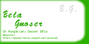 bela gmoser business card